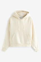 Ecru White Heavyweight Brushed Overhead Hoodie