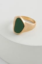 Green Stone Statement Single Ring