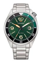Citizen Gents Silver Tone Eco-Drive Bracelet Wr100 Watch