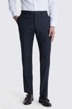 MOSS Tailored Fit Navy Milled Check Suit: Trousers