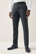 Grey Slim Tuxedo Trousers
