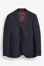 Navy Blue Tailored Two Button Suit Jacket