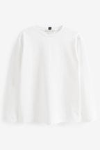 White Heavyweight Long Sleeve T-Shirt
