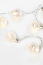 10 Iridescent Glass Bauble Christmas Line Lights