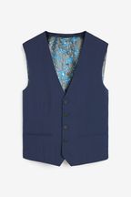 Bright Blue Regular Fit Waistcoat