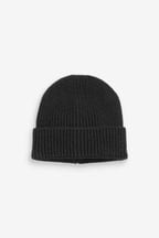 Black Essential Beanie Hat