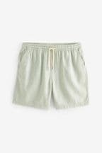 Sage Green Cotton Linen Dock Shorts