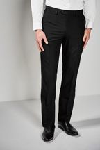 Black Regular Fit Suit Trousers
