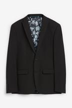 Black Skinny Two Button Suit Jacket