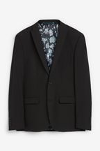 Black Skinny Fit Two Button Suit Jacket