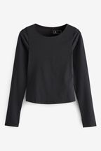 Black Supersoft Everyday Sports Long Sleeve Top