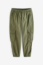 Khaki Green Parachute Cargo Trousers (3-16yrs)