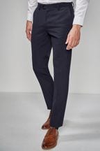 Navy Blue Skinny Suit Trousers