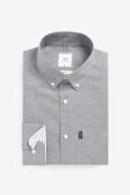 Light Grey Regular Fit Easy Iron Button Down Oxford Shirt