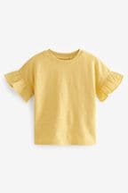 Yellow Frill Short Sleeve T-Shirt (3mths-7yrs)