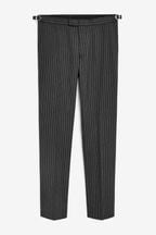 Charcoal Grey Slim Fit Morning Suit: Trousers