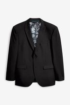 Black Tailored Fit Two Button Suit Jacket