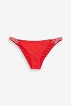 Red Diamanté Tanga Bikini Briefs