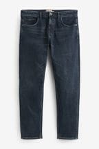 Blue Grey Regular Tapered Vintage Stretch Authentic Jeans