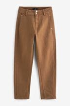 Rust Brown Barrel Leg Jeans