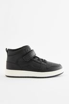 Black Elastic Lace High Top Trainers