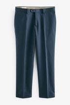 Barbour® Navy Cotton Linen Suit Trousers