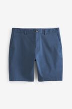 bleu foncé - Droit - Short chino stretch