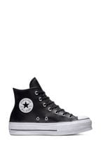 converse platform leather