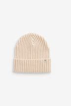 Stone Cream Rib Beanie Hat (1-16yrs)