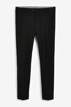 Black Skinny Fit Motionflex Stretch Suit: Trousers