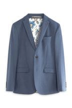 Blue Slim Motion Flex Stretch Suit Jacket