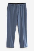 Blue Slim Motion Flex Stretch Suit: Trousers