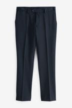 Navy Blue Slim Motion Flex Stretch Suit: Trousers