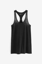 Black Active Sports Longline Tank