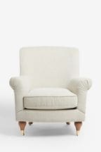 Tweedy Plain Light Natural Ashford Highback Accent Chair