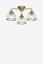 Brass Gloucester 3 Light Flush Ceiling Light