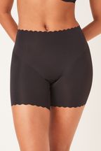 Black Scallop Tummy Control & Thigh Smoothing Briefs