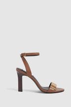 Reiss Tan Ada Strappy Heel Sandals