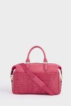 OSPREY LONDON Pink The Kellie Leather Weekender Bag