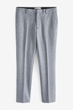 River Island Blue Houndstooth Suit: Trousers