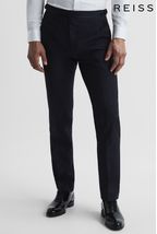 Reiss Navy Poker Standard Trim Modern Fit Tuxedo Trousers