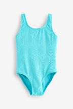 Blue Shell Textured Swimsuit (3-16yrs)