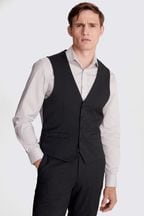 MOSS Charcoal Grey Regular Fit Stretch Suit Waistcoat
