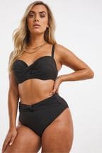 Simply Be Magisculpt Black Twist Front Bikini Top