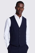 MOSS Blue Tailored Fit Suit Waistcoat