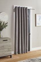Brushed Silver 28mm Door Curtain Pole