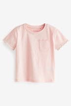 Pink Scallop Cotton T-Shirt (3mths-7yrs)