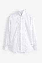 Skopes Tailored Fit White Pleat Formal Dress Shirt