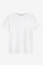 White Plain 100% Cotton Short Sleeve T-Shirt