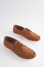Tan Brown Leather Boat Shoes